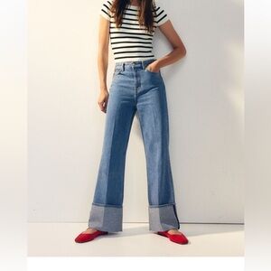 SOLD 🏷️ H&M • wide leg turn up jeans